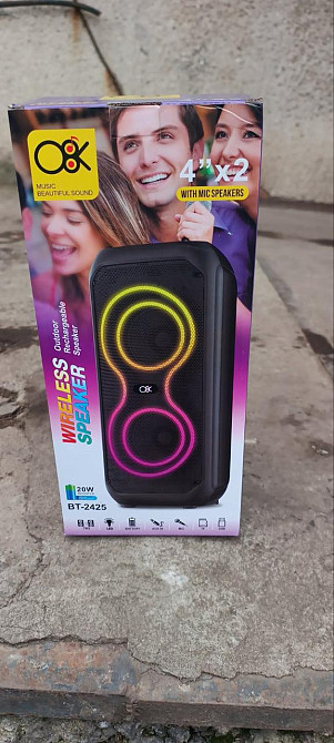 Колонка музична портативна Bluetooth 4" BT-2425 6696 40 Вт з мікрофоном Одеса - фото 4