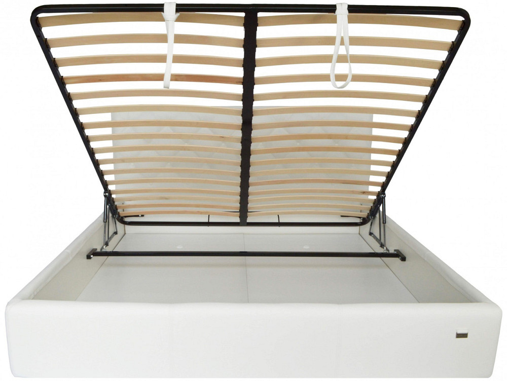 Ліжко Двоспальне Bristol Comfort 160 х 190 см Madrit-0920 З підйомним механізмом та нішою для білизни Білий Дніпро - фото 8