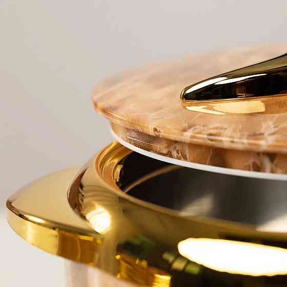 Набор термосов для еды 3в1 термоконтейнеры для сервировки стола, для хранения горячей и холодной пищи 2.5-2-1.5 л,коричневый Каменец-Подольский