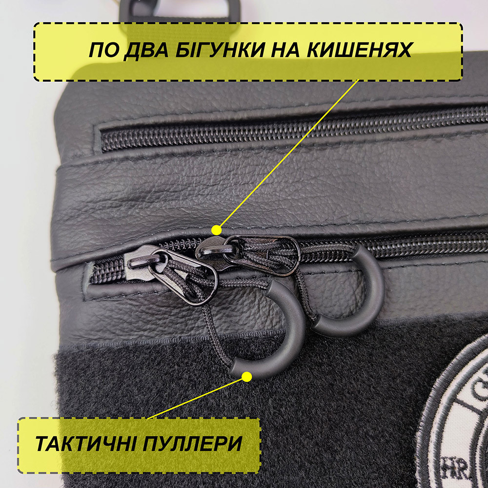 Тактична сумка з шевроном, Рюкзак через плече військова барсетка, Чоловічі сумки через плече KD-78 Львів - фото 2