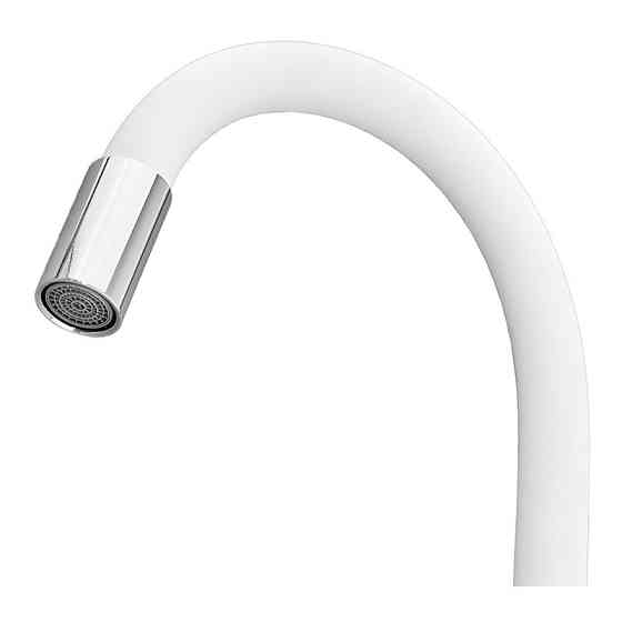 Кухонный смеситель Mixxus SUS-011 хром с белым отражающим покрытием (нержавеющая сталь) Харьков