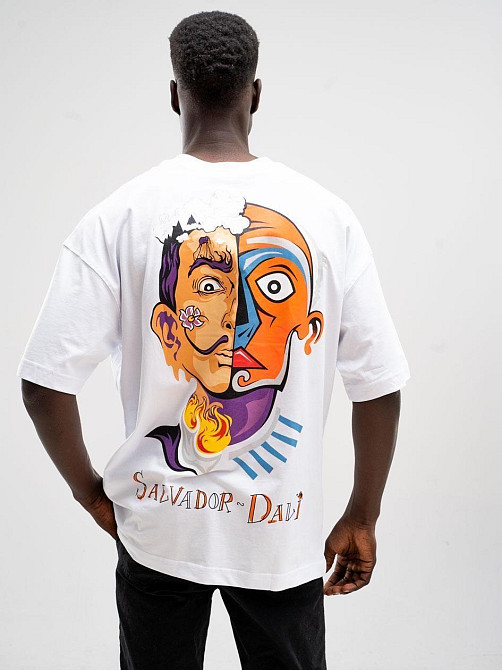 Футболка чоловіча с принтом  46 Біла 2664091068 Дніпро - фото 1