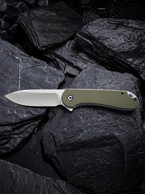 Нож складной карманный Civvi Elementum, (7.5 см) D2 / G10 оливковый Киев - изображение 8