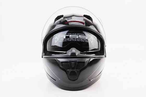 Шолом інтеграл, закритий (сертифікація DOT)+відкидні окуляри BLD-M67 М (57-58см), ЧОРНИЙ глянець Киев