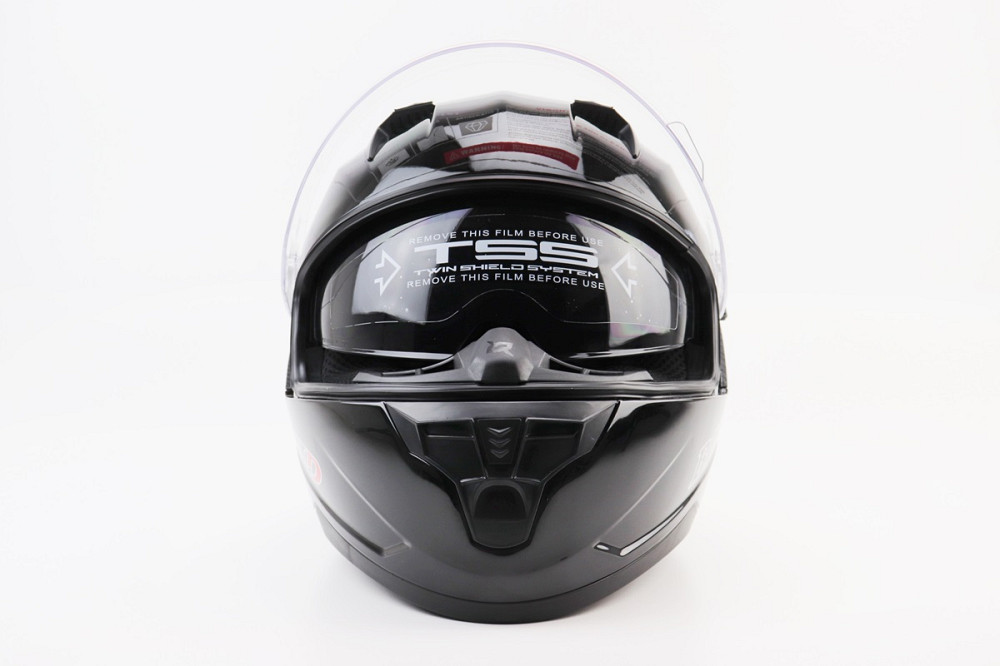 Шолом інтеграл, закритий (сертифікація DOT)+відкидні окуляри BLD-M67 М (57-58см), ЧОРНИЙ глянець Киев - изображение 6