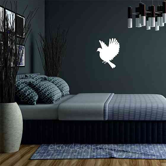 Декоративное настенное Панно «Птичка» Декор на стену(цена за 1шт) 30*23 см, Белый Киев