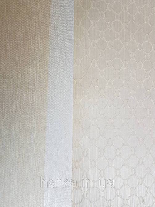 Текстильні шпалери на флізеліновій основі Da capo RaschTextil геометрія ромб овал сітка жовті фон пісочний Київ - фото 3