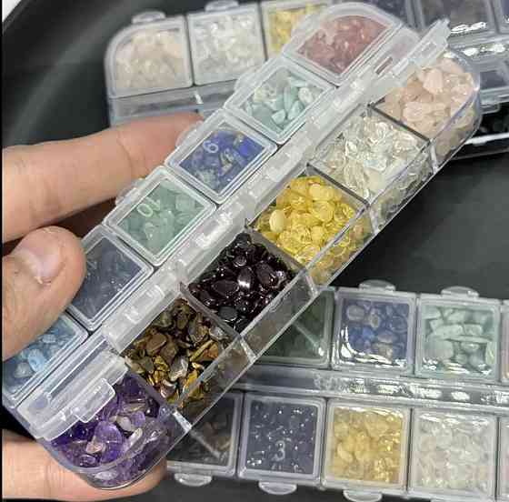 Набор натуральных камешков для рукоделия, декора и украшений, 12 видов Киев