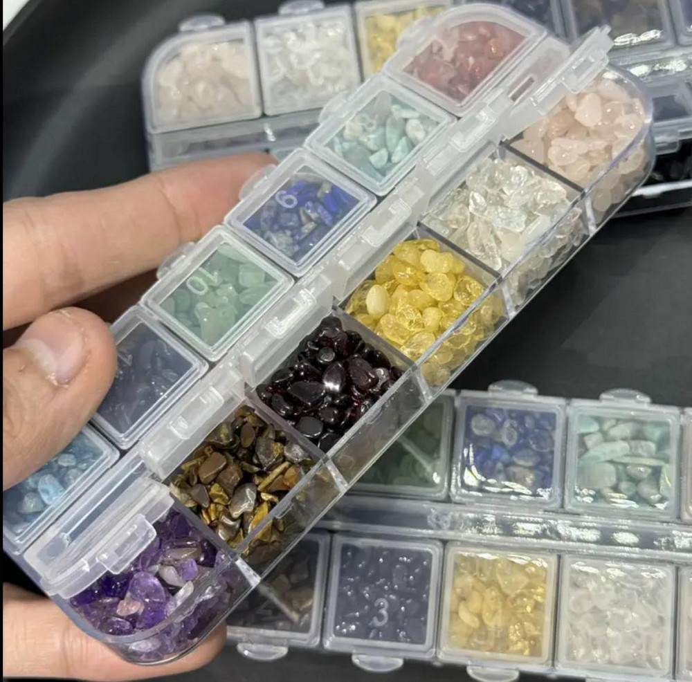 Набор натуральных камешков для рукоделия, декора и украшений, 12 видов Киев - изображение 4