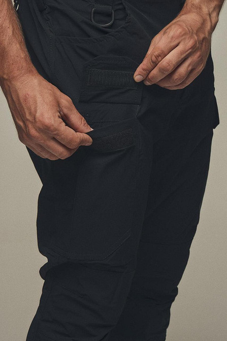 Армійська чоловіча демісезонна форма чорний, водонепроникний тактичний посилений костюм чорний Львів - фото 3