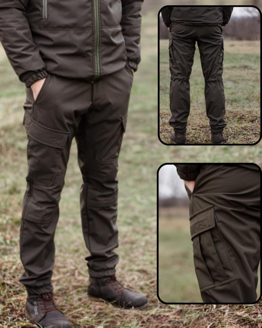 Военные зимние мужские брюки хаки Soft Shell на флисе тактические зимние брюки все размеры 52 WAR Львов - изображение 1