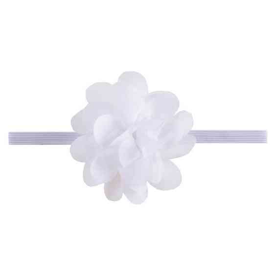 Детская повязка на голову с шифоновым цветком one size белый Киев