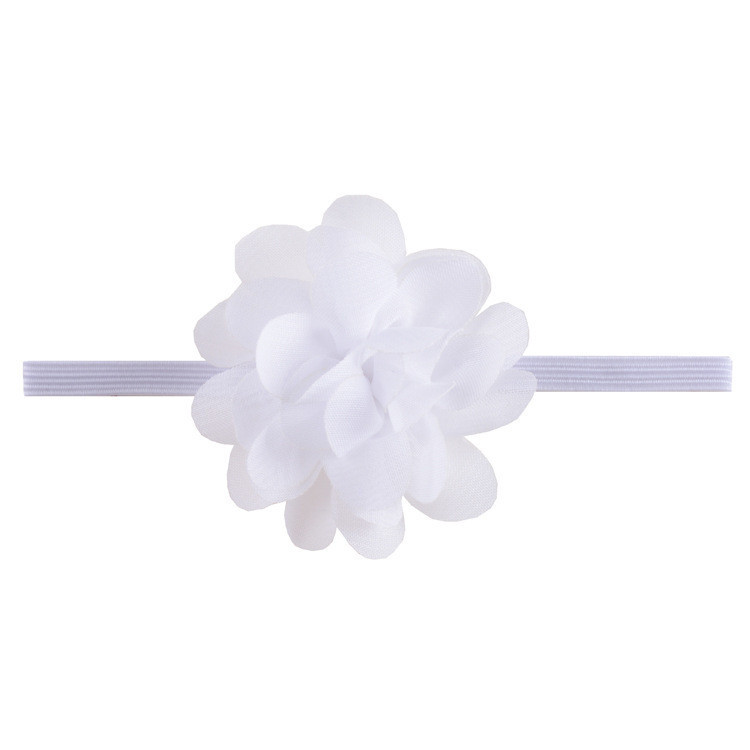 Детская повязка на голову с шифоновым цветком one size белый Киев - изображение 1