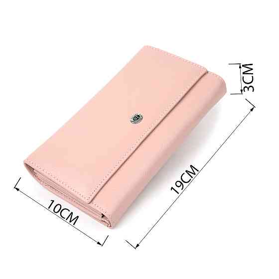 Місткий жіночий гаманець ST Leather 19390 Рожевий Київ