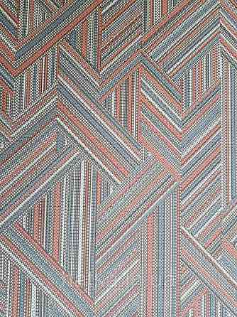 Ообои вінілові на флізелін Decoprint Moments MO22840 геометрія смуги точки фігури сірі теракота Київ