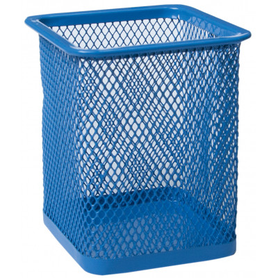 Подставка для ручек Buromax квадратная, металлическая, синяя (BM.6201-02) Винница - изображение 1