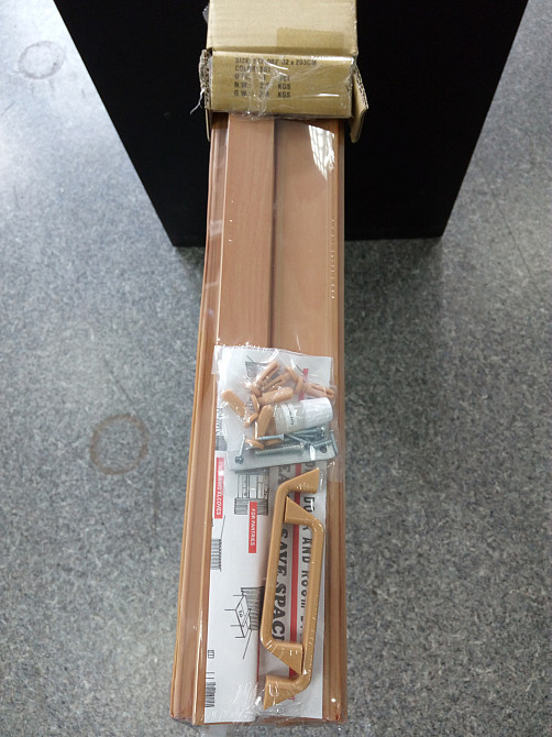 Ширма-гармошка міжкімнатна No3 Дуб світлий 820х2030х0,6 мм розсувна пластикова глуха Дніпро - фото 8