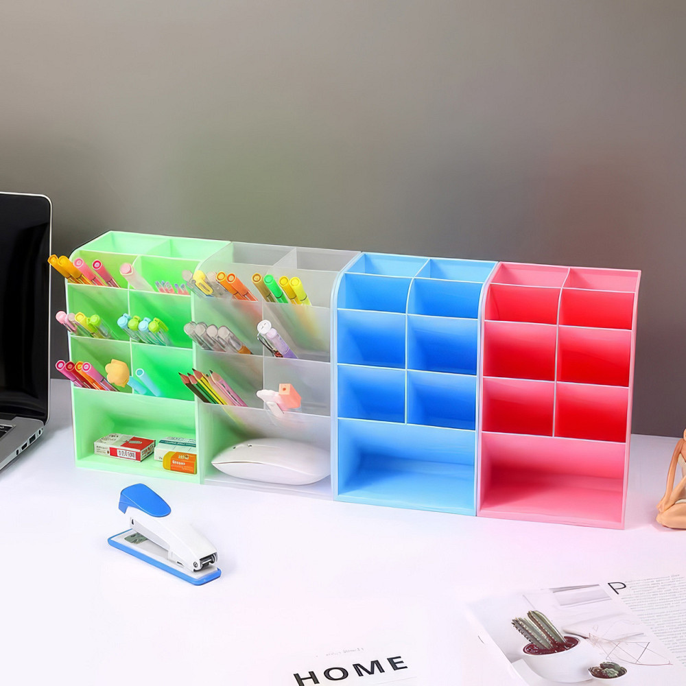 Набор настольных органайзеров (4 шт), подставка для канцелярии, ручек и маркеров, размер секции 12*9*20 см Каменец-Подольский - изображение 1