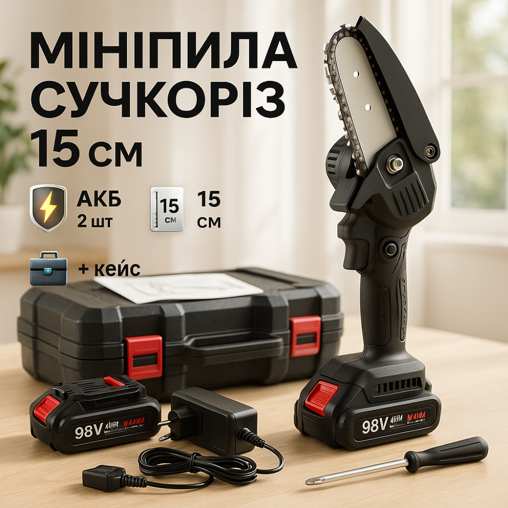 Цепная пила на аккумуляторе для бытового использования, Мини-пила для ручного использования GS-91 Львов - изображение 20