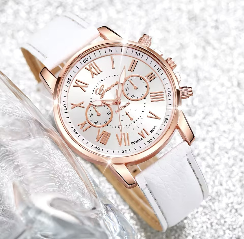 Подарочный набор для женщин наручные часы браслет ожерелье и серьги без подарочной коробки белый Киев - изображение 4