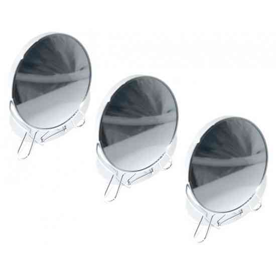 Зеркало двустороннее металлическое №8  (диаметр –18,5см) Днепр