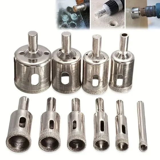 Набір алмазних коронок для скла та кераміки 15 шт Київ