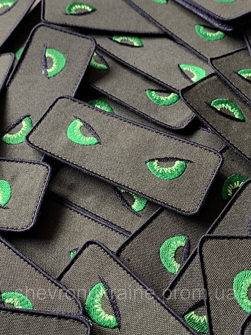 Шеврон ЗЛІ ОЧІ (Форма прямокутна. На липучці) Розмір 4x10см Київ - фото 3