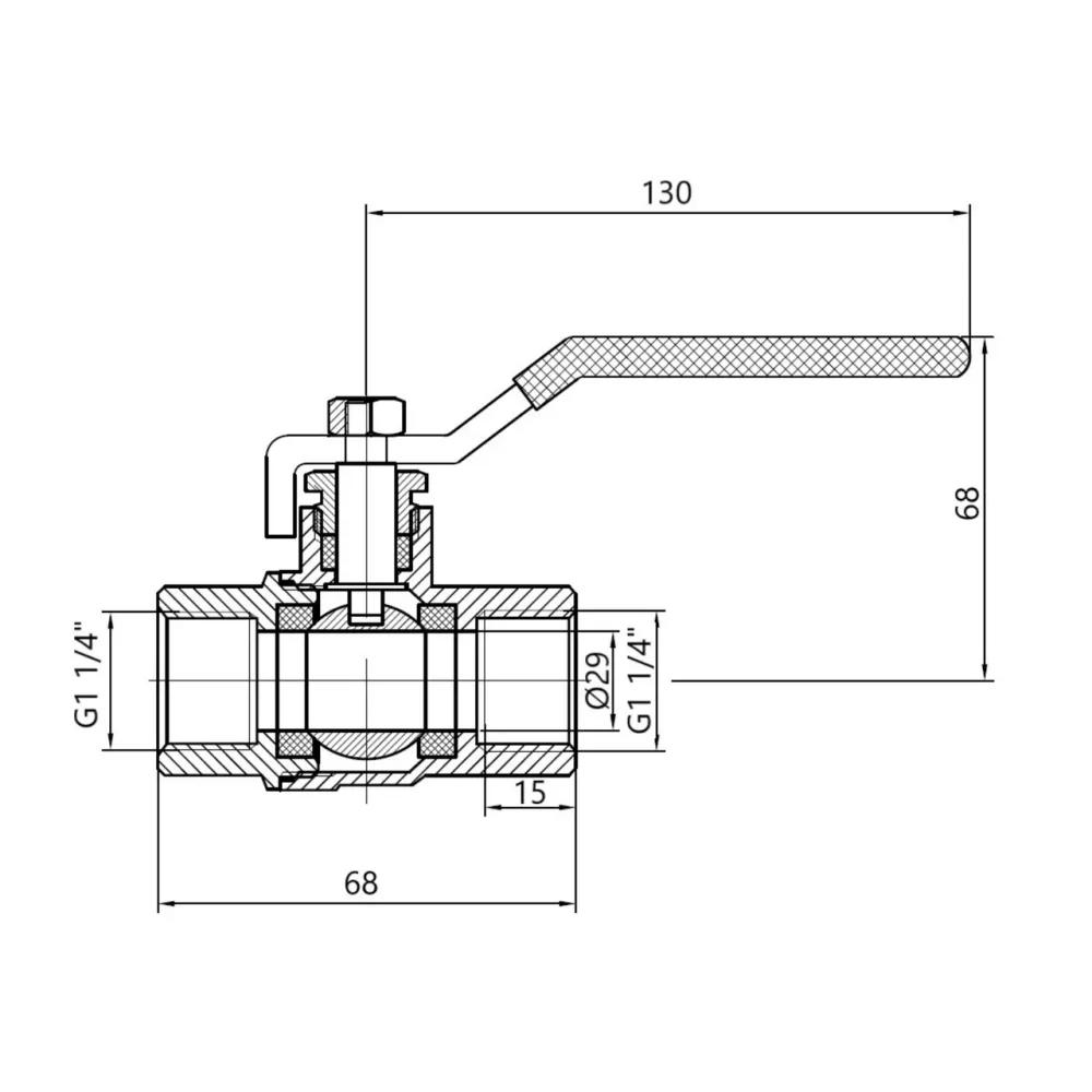 Кран кульовий Thermo Alliance Standart 1/4 ВР для газу (важіль) SD600NG32PN40 Київ - фото 13