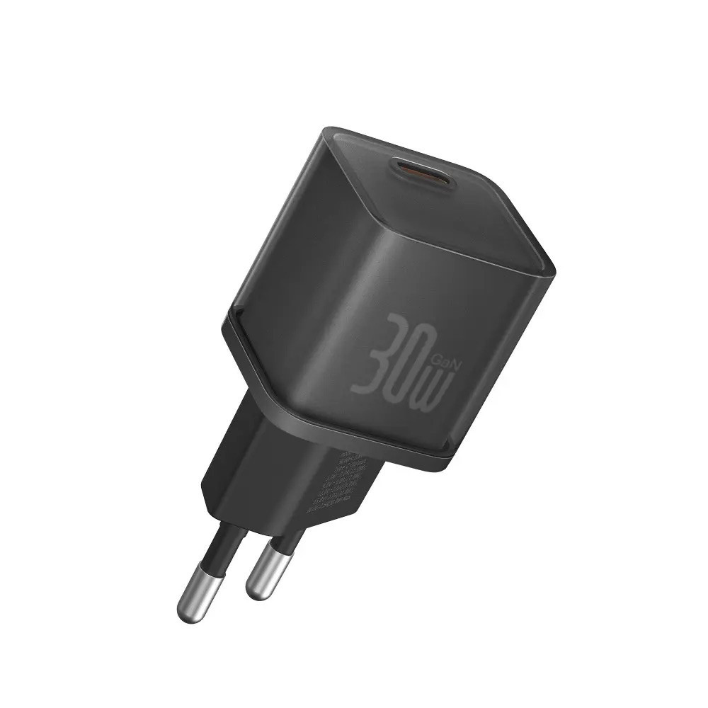 Швидкий мережевий зарядник Baseus 30W Black Київ - фото 1