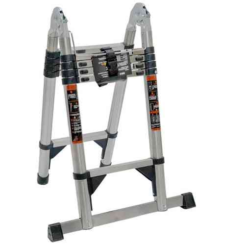 Лестница телескопическая 2.1м+2.1м, складная стремянка, нержавеющая сталь Киев