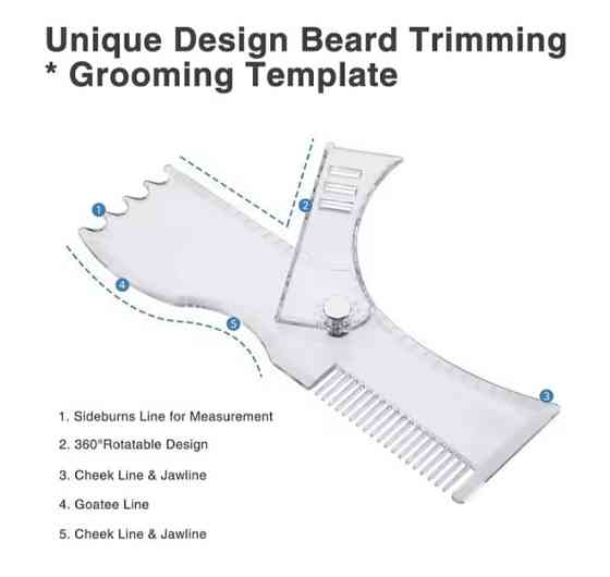 Шаблон для бороды трафарет для бороды и усов стайлер триммер для бороды прозрачный Киев