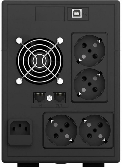 ДБЖ NJOY Cadu 1500 (UPCMTLS615HCAAZ01B), Lin.int., AVR, 4 x Schuko, USB, LCD, пластик Чорний Харьков - изображение 3