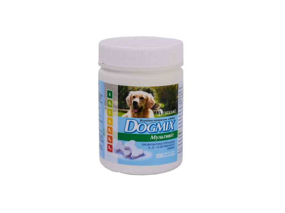 Витамины минеральная добавка DOGMIX Мультивит 100табл ТМ Продукт Киев - изображение 1