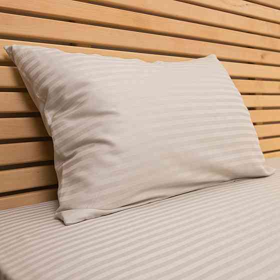 Наволочка страйп сатин на подушку 60х60 см 125 г/м2 YouStar 1 шт. (Перламутровий) Суми