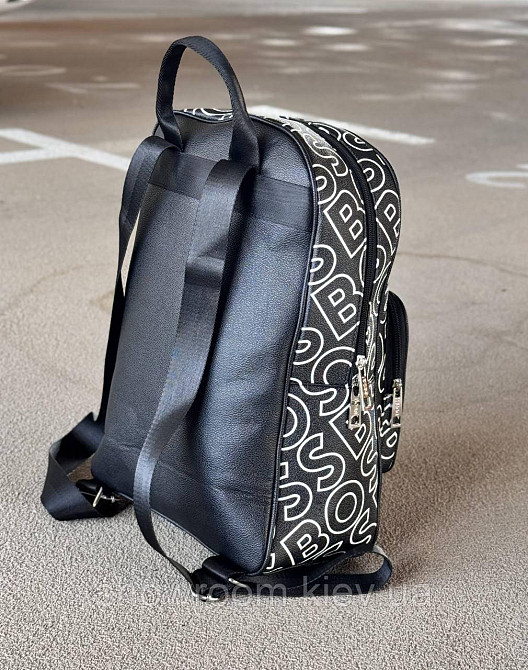 Мужской брендовый рюкзак Boss (2022) black Киев - изображение 4
