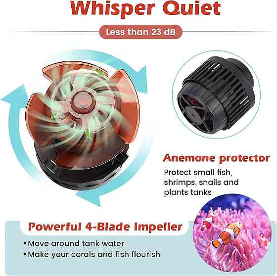 Насос Hygger HDE-HG112-01-EU черный 14W 9000LPH бесщеточный циркуляционный для 158-739L интел. контроллер Киев