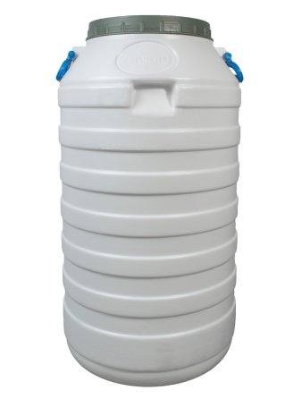 Бочка 100 л пищевая белая бидон  широкая горловина для вина и воды пластиковая Днепр