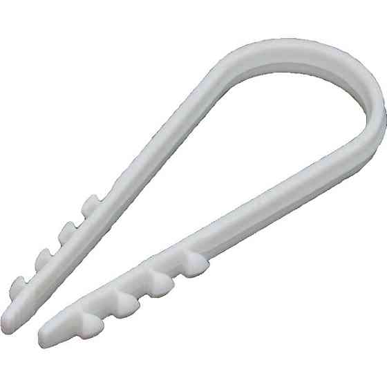 Крепление монтажное для круглого кабеля Ø8 мм, отверстие под дюбель Ø6 мм, 100 шт Днепр