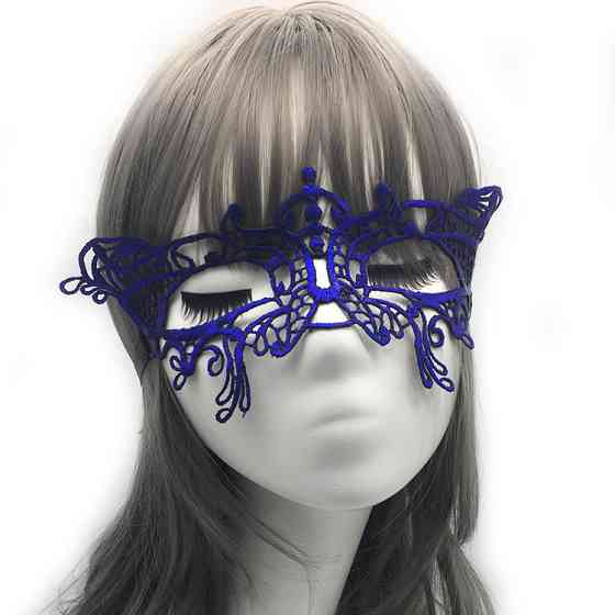 Маска для вечірок на лице one size синій Київ