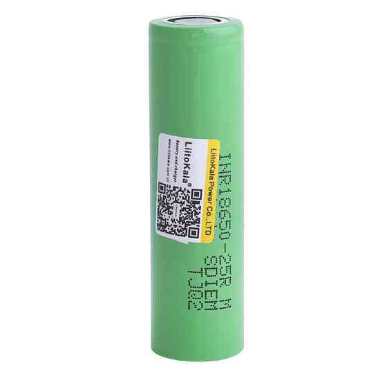 Высокотоковый аккумулятор LiitoKala 18650 Samsung 25R 2500мАч 20А (Зеленый) Киев