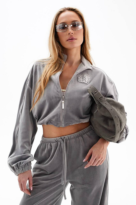 Жіночий стильний велюровий костюм двійка Одеса - фото 8