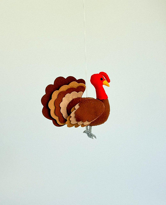 Мягкая фетровая игрушка индюк ручной работы – безопасная развивающая игрушка Киев - изображение 4