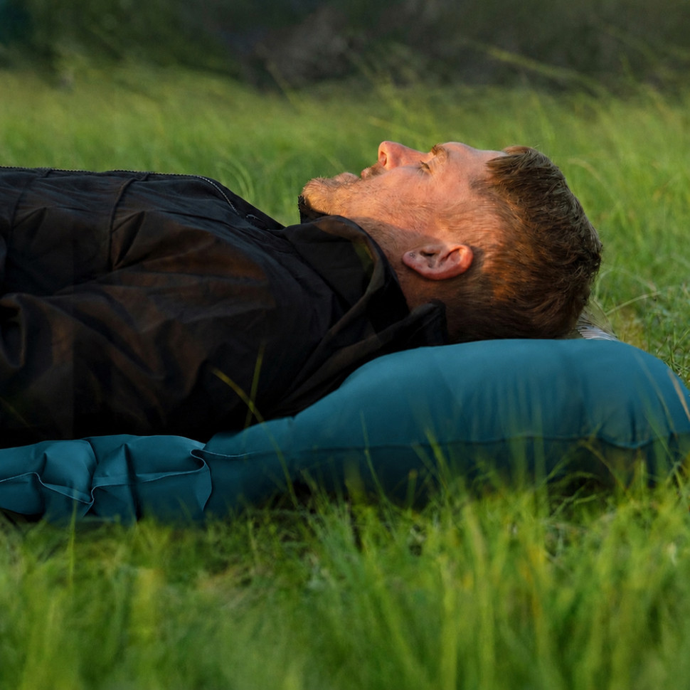 Матрац туристичний надувний одномісний Naturehike CNK2550WS019, 200x60x9.5 см, синій, прямокутний із мішком для надування Київ - фото 2