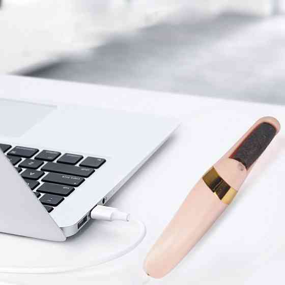 Аппарат для педикюра с 2 роликами Flawless Pedi, USB / Роликовая пилка для пяток / Электрическая пемза для ног Киев