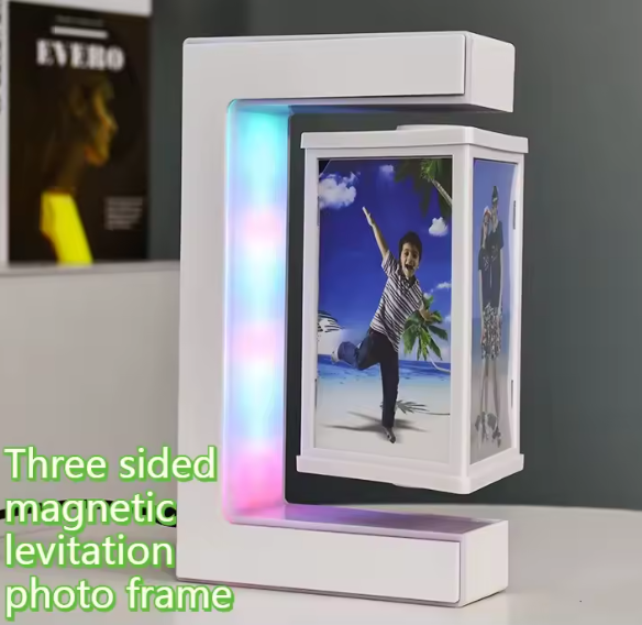 Левитирующая фоторамка-ночник на 3 три фото Фоторамка левитация Белая Кременчуг - изображение 7