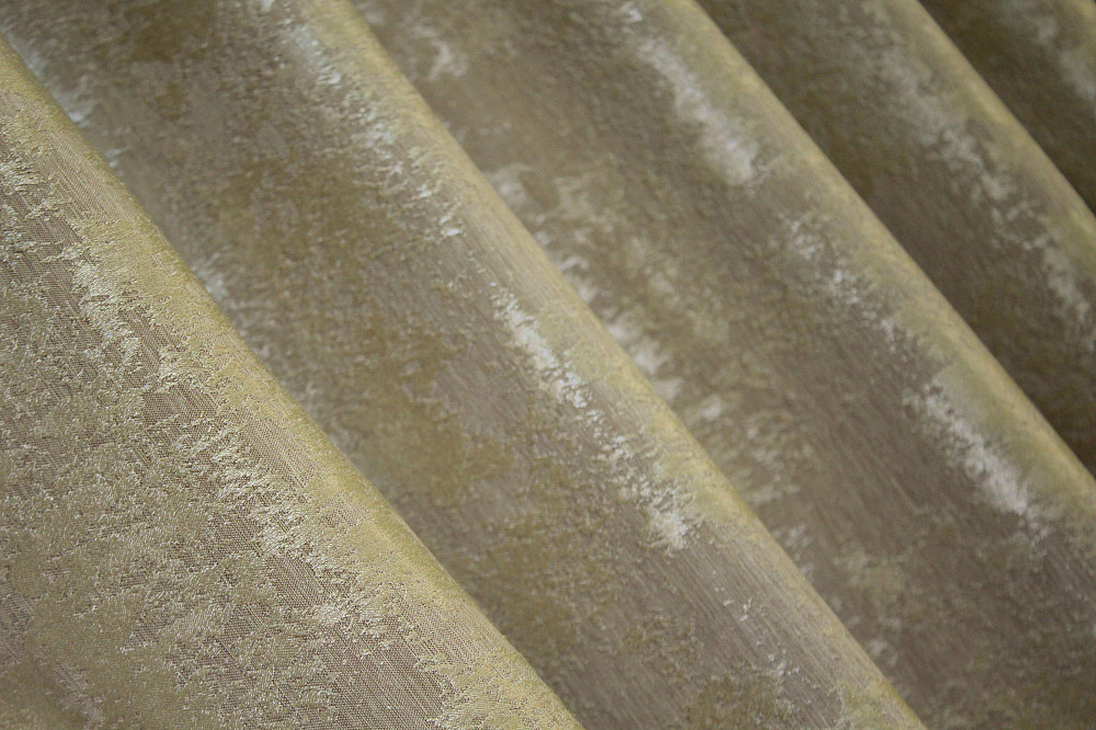 Комплект штор на люверсах VR-Textil Жаккард Sultan XO № 1284ш Золотистый 150х250 см 2 шт (37-0092) Киев - изображение 6