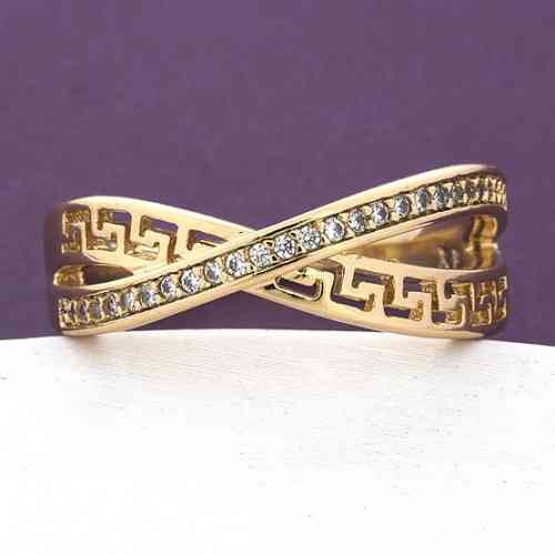 Кольцо 18 размер Xuping с камнями 18К Киев