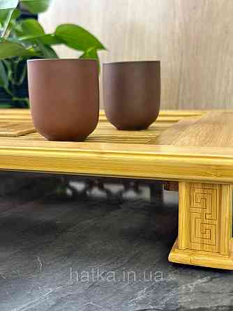 Піала для чаю ісинська глина гладка 160 мл "Поклик" коричнева Київ