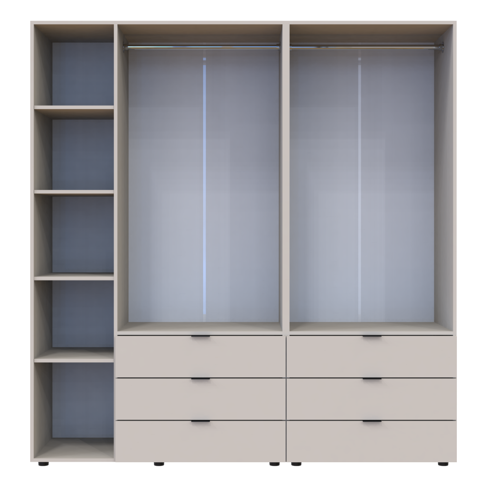 Комплект шаф для одягу Doros Гелар (2 шт.) 193,7х49,5х203,4 см Кашемір (DRS-011239) Львів - фото 10