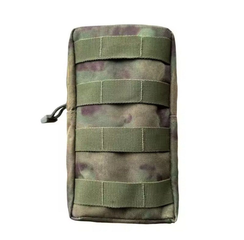 Мужская тактическая камуфляжная поясная сумка 1 карман 21 на 11 см зеленый камуфляжный Киев - изображение 2